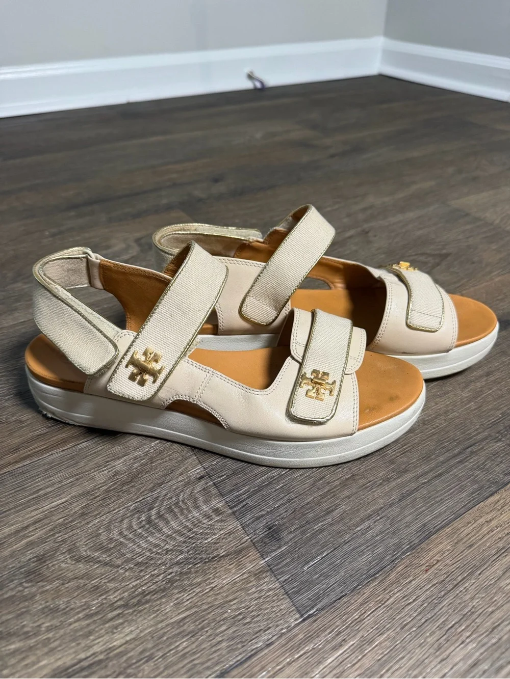 Tory Burch cream straps